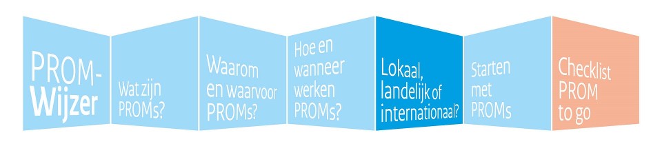 PROM-wijzer tegel 4 Lokaal landelijk of internationaal