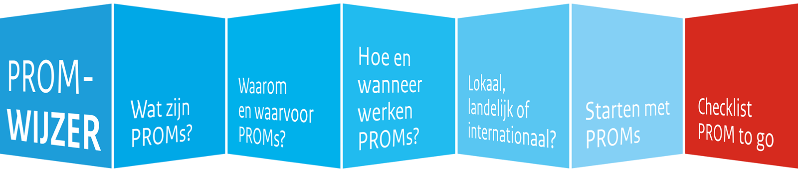 PROM-wijzer: 5 tegels over een specifiek onderwerp van belang bij PROMs, en een checklist